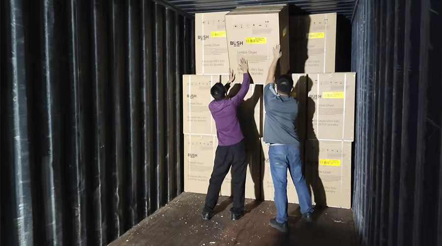 挑燈夜戰(zhàn)，順利完成客戶(hù)Argos的滾筒干衣機(jī)出貨