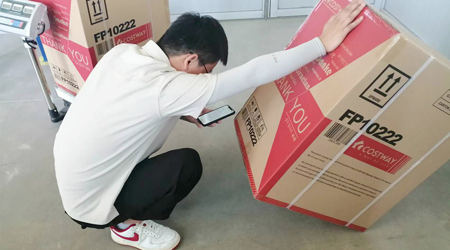 實(shí)況直擊！客戶北美COSTWAY開展衣物烘干機(jī)驗(yàn)貨